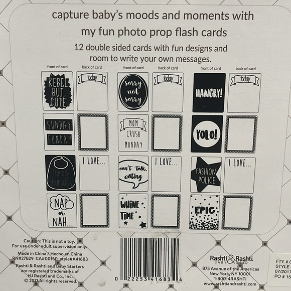 NWT Baby Starters My Fun Photo Prop Milestone Cards Set of 12 - Picture 4 of 6
